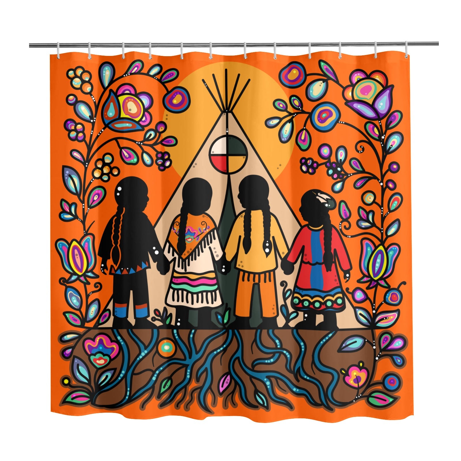 Rooted in Culture Shower Curtain 72" x 72"