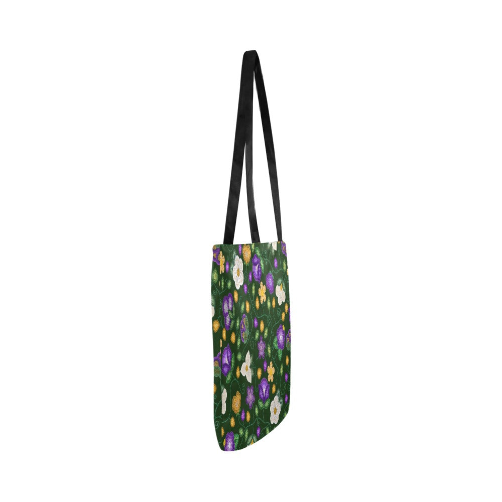 Midnight Moss Bloom Forest Reusable Shopping Bag (Two sides)