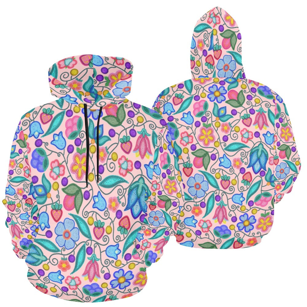 Sweet Offering Pink All Over Print Hoodie for Women (USA Size)