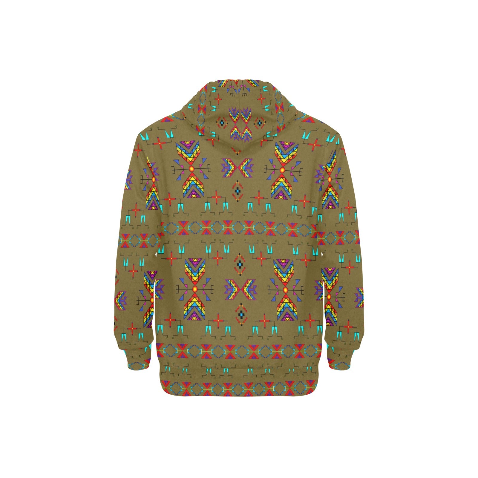 Rainy Chief Rainbow Sage Grass Men's Long Sleeve Fleece Hoodie