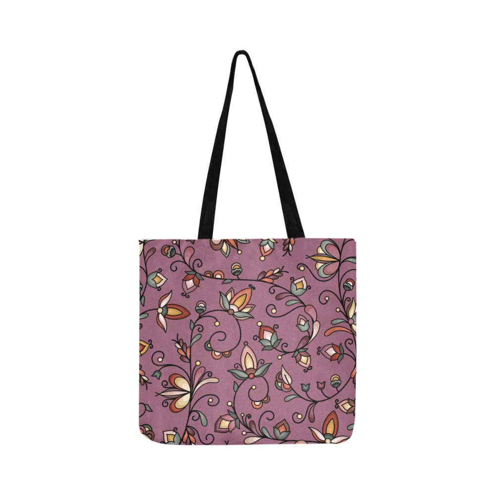 Burnt Sky Petals Magenta Reusable Shopping Bag (Two sides)