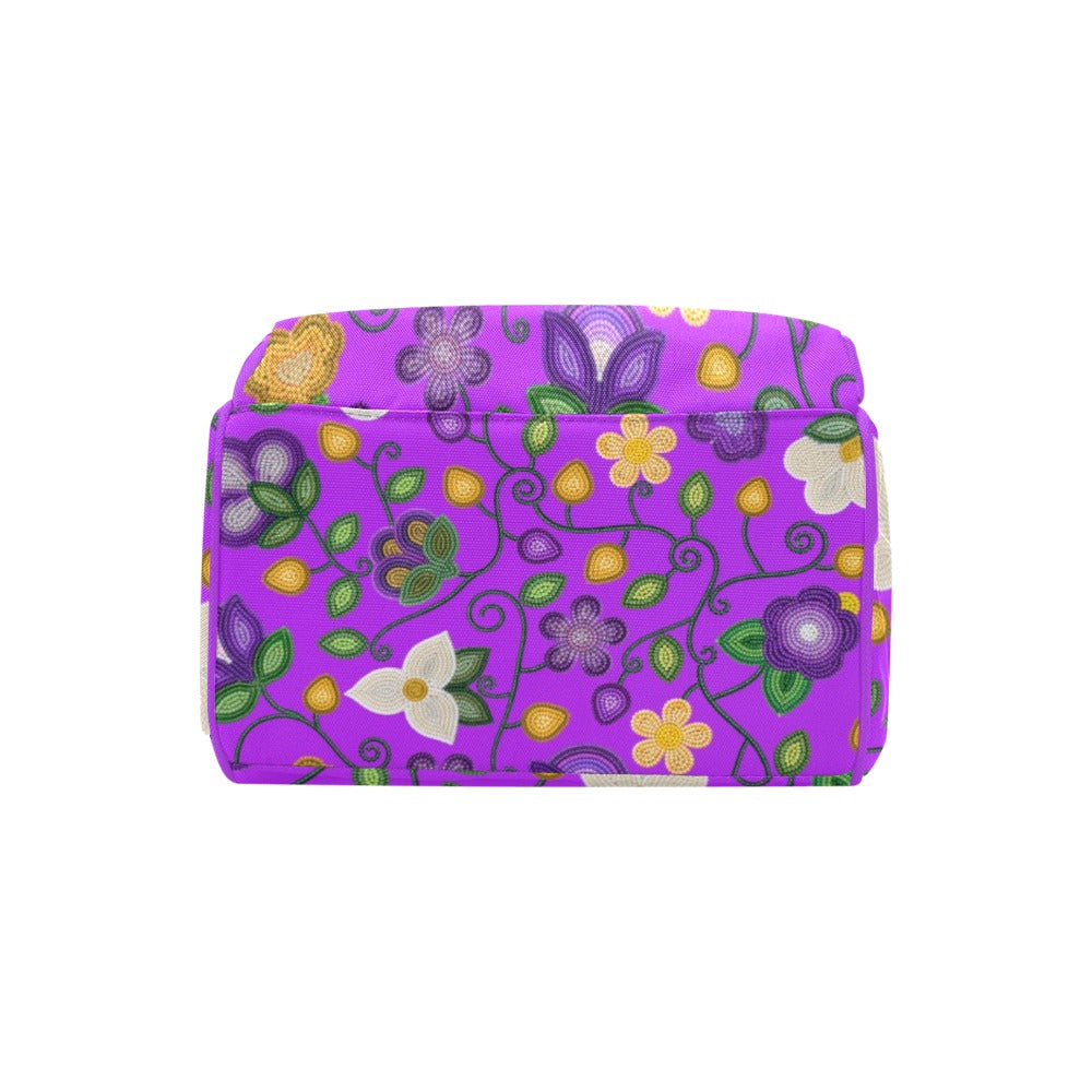 Midnight Moss Bloom Purple Multi-Function Diaper Backpack/Diaper Bag