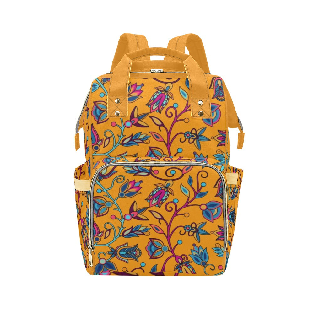 Buffalo Bloom Orange Multi-Function Diaper Backpack/Diaper Bag