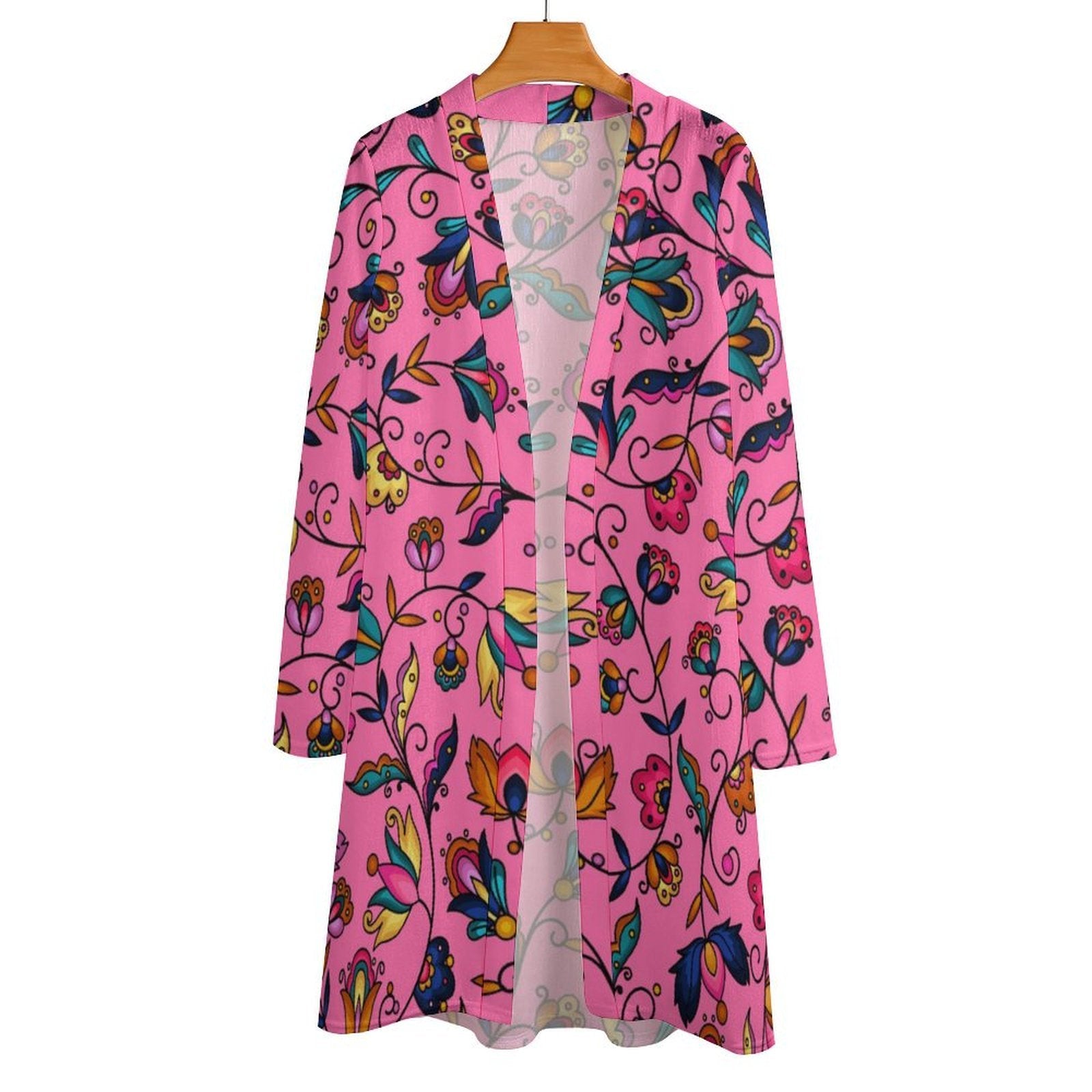 Copper Prairie Petals  Pink Cardigan