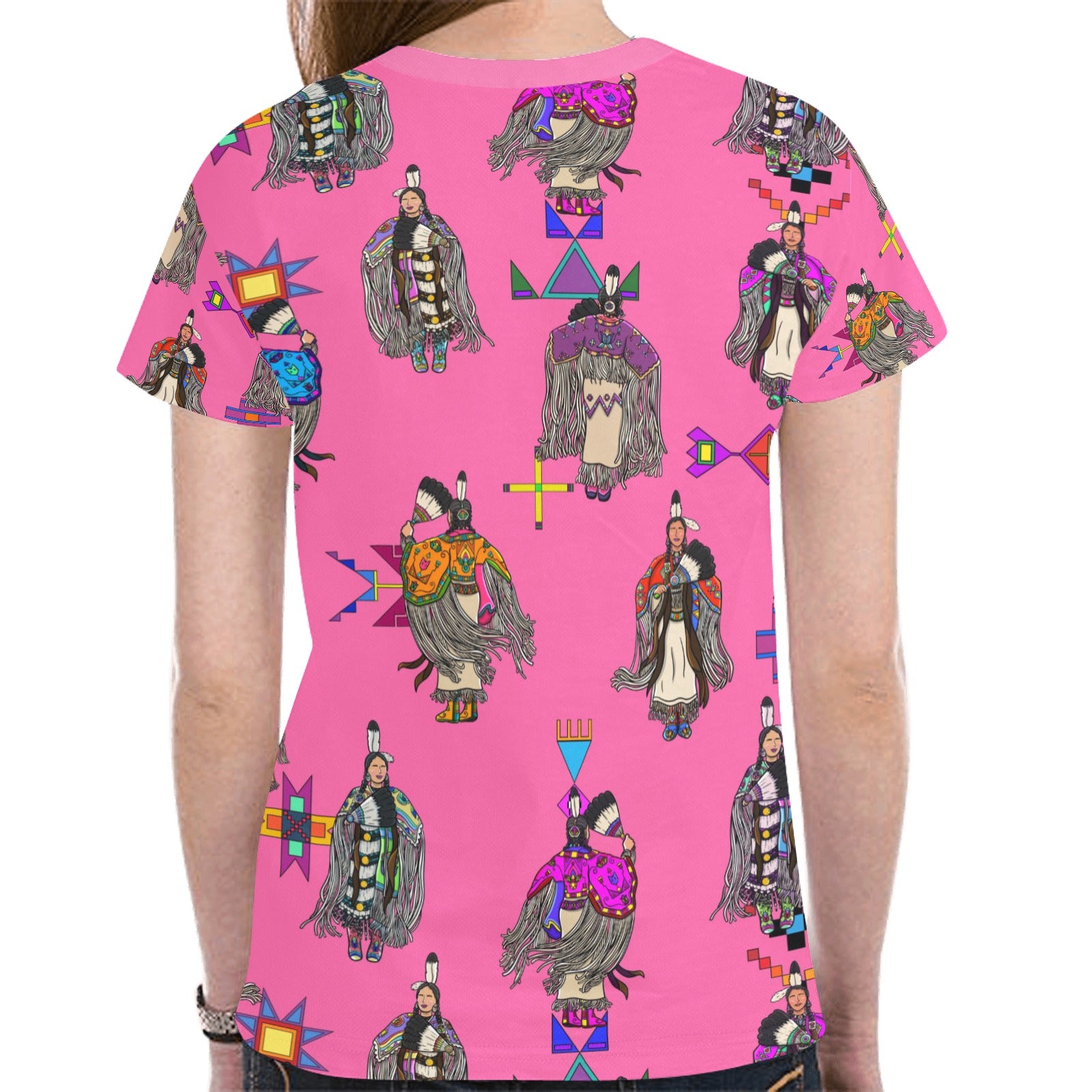 Women's Tradish Dancers Pink T-shirt for Women