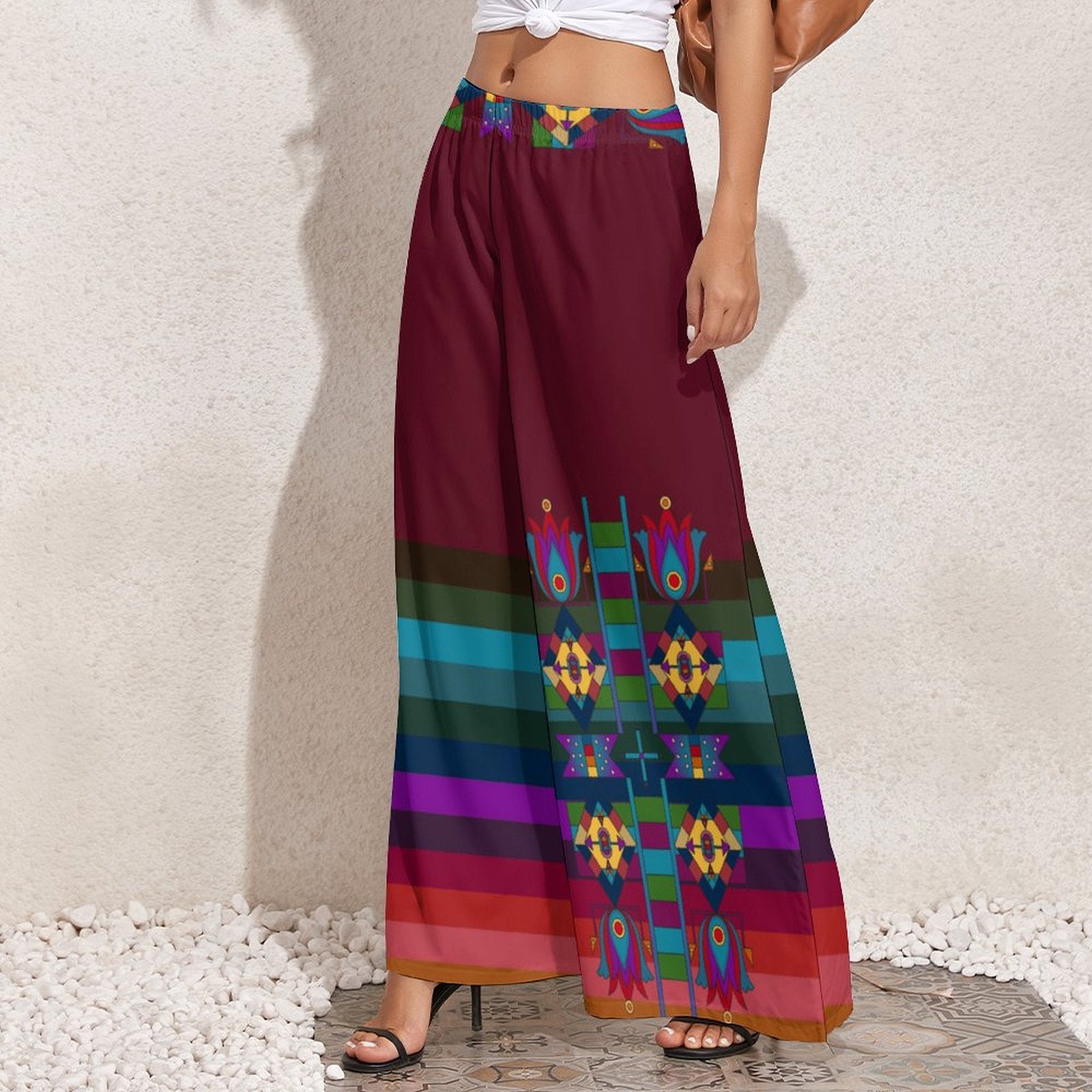 Floral Pathway Ribbon Pants