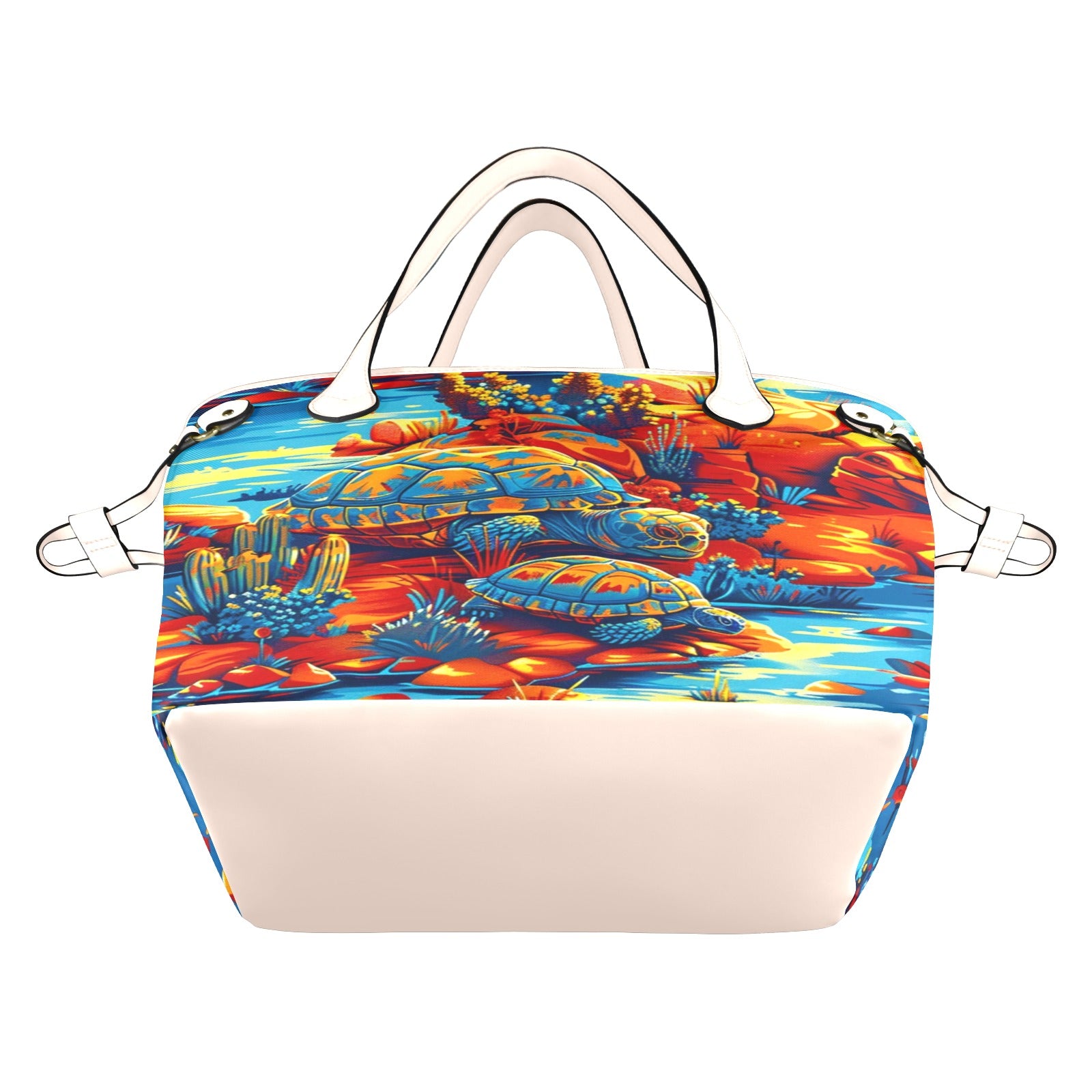 Turtle Power Clover Canvas Tote Bag