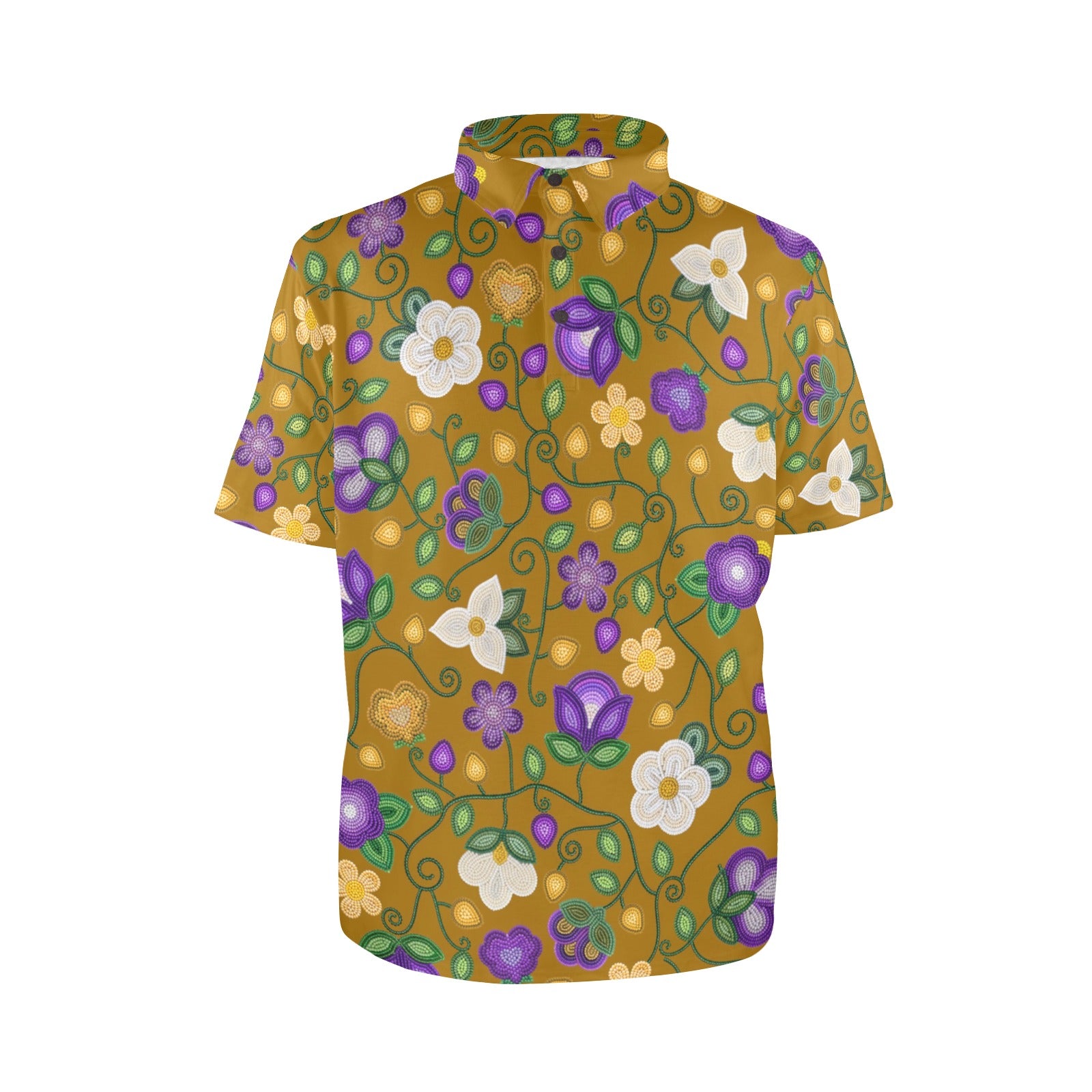 Midnight Moss Bloom Toffee Polo Shirt