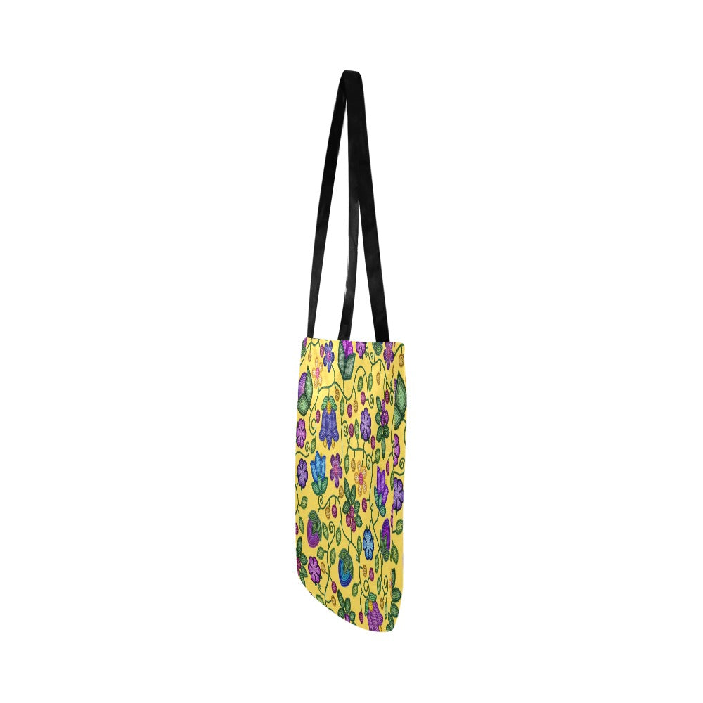 Bloom Uplift Yellow Reusable Shopping Bag (Two sides)