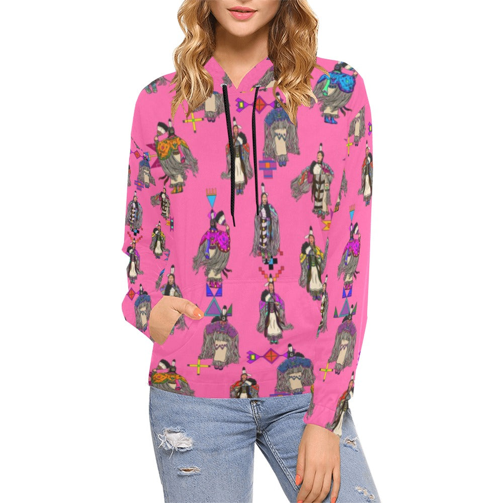 Women's Tradish Dancers Pink Hoodie for Women (USA Size)