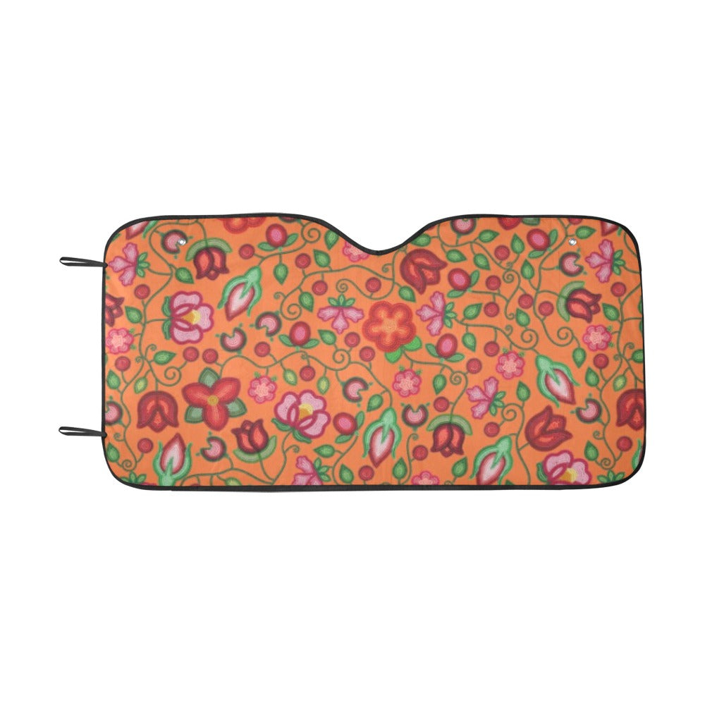 Rose Reverie Orange Car Sun Shade 55"x30"