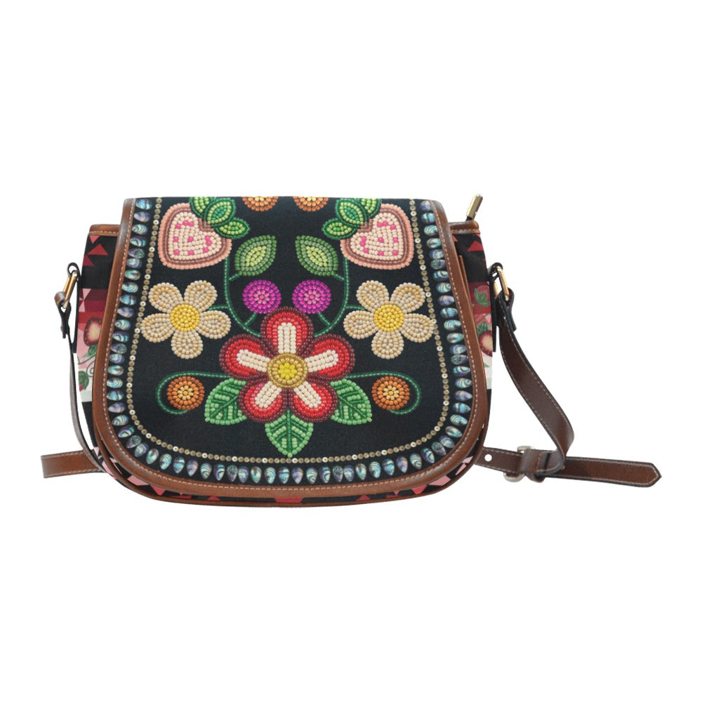 Sacred Berry Black Saddle Bag/Large