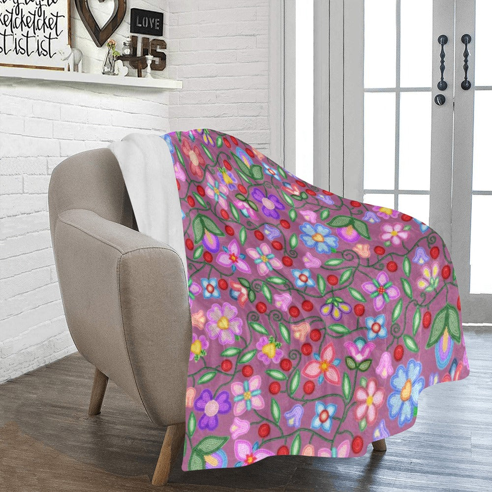 Petal Harmony Dusty Rose Ultra-Soft Micro Fleece Blanket 50"x60"