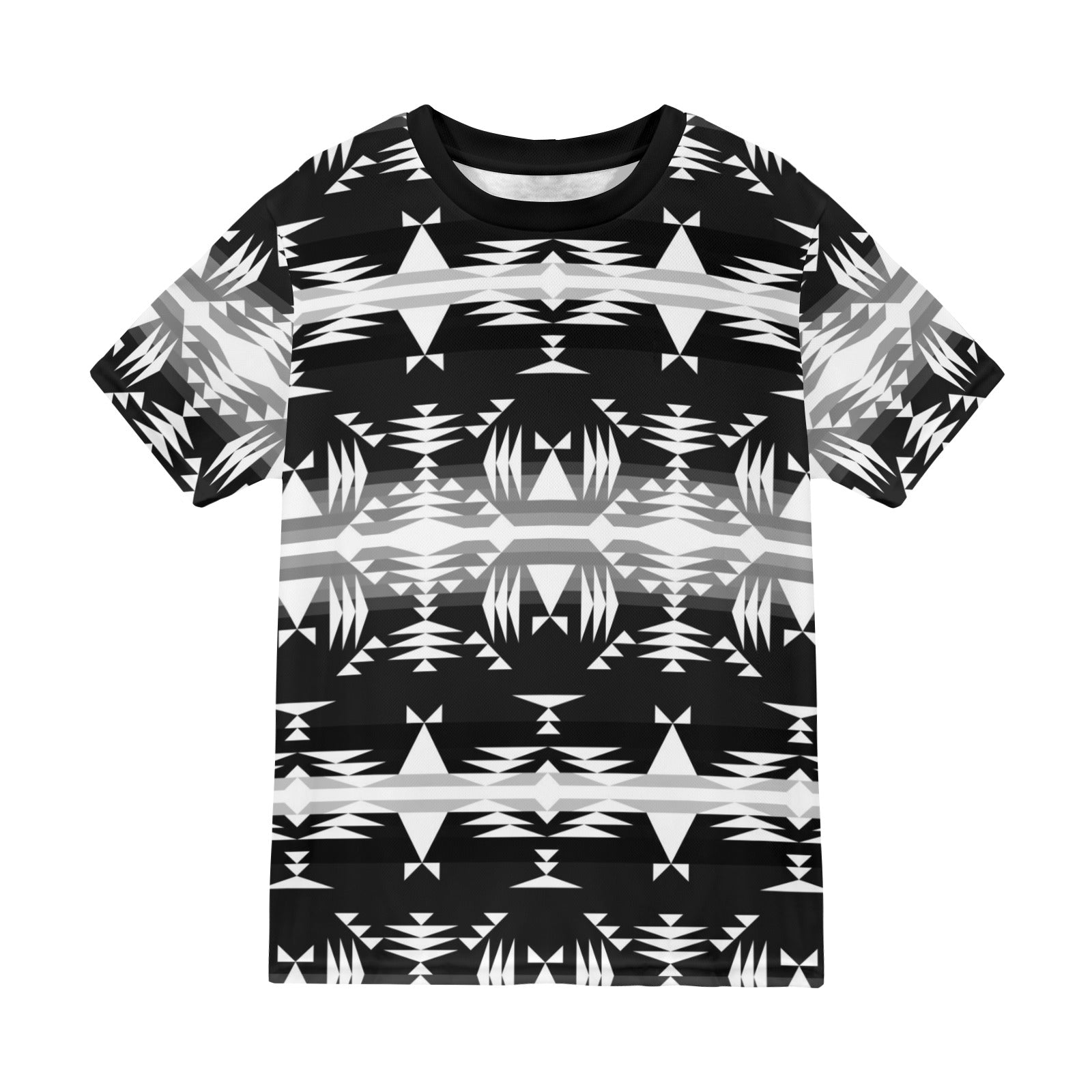 Between the Mountains Black and White T-shirt for Men