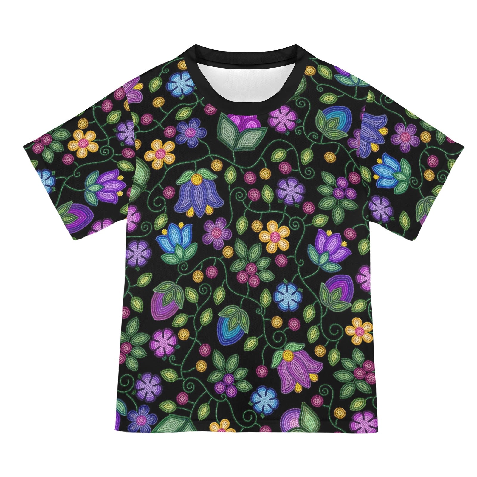 Bloom Uplift Black T-shirt for Women