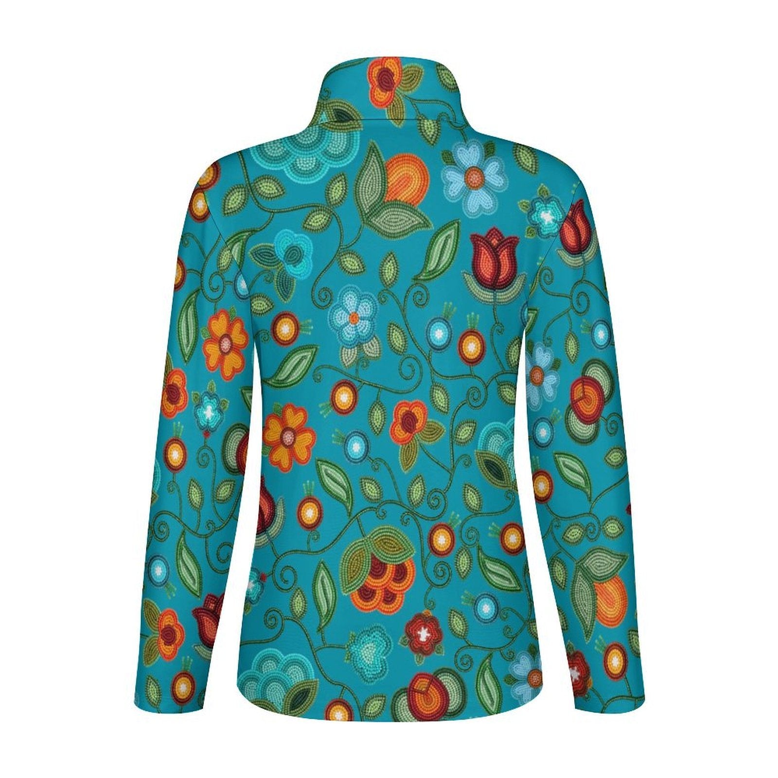 Prairie Fire Petals Ocean Long Sleeve Yoga Shirt