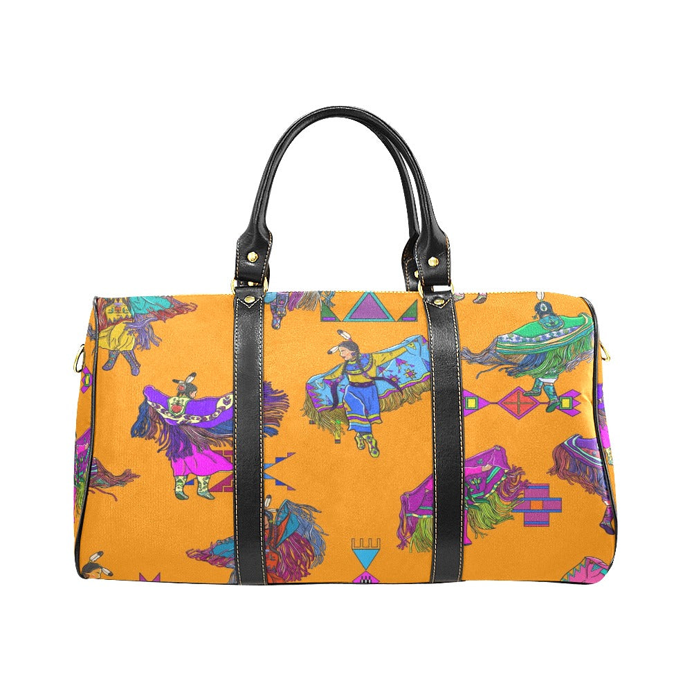 Women's Fancy Dancers Orange Waterproof Travel Bag/Small