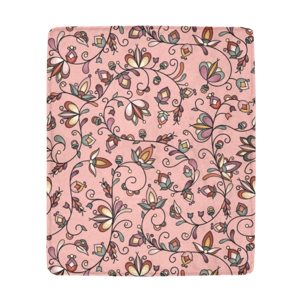 Burnt Sky Petals Peach Ultra-Soft Micro Fleece Blanket 50"x60"