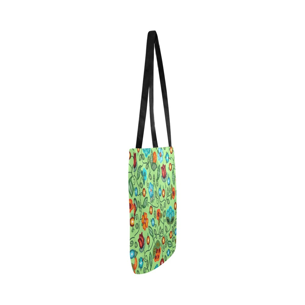 Prairie Fire Petals Sage Reusable Shopping Bag (Two sides)