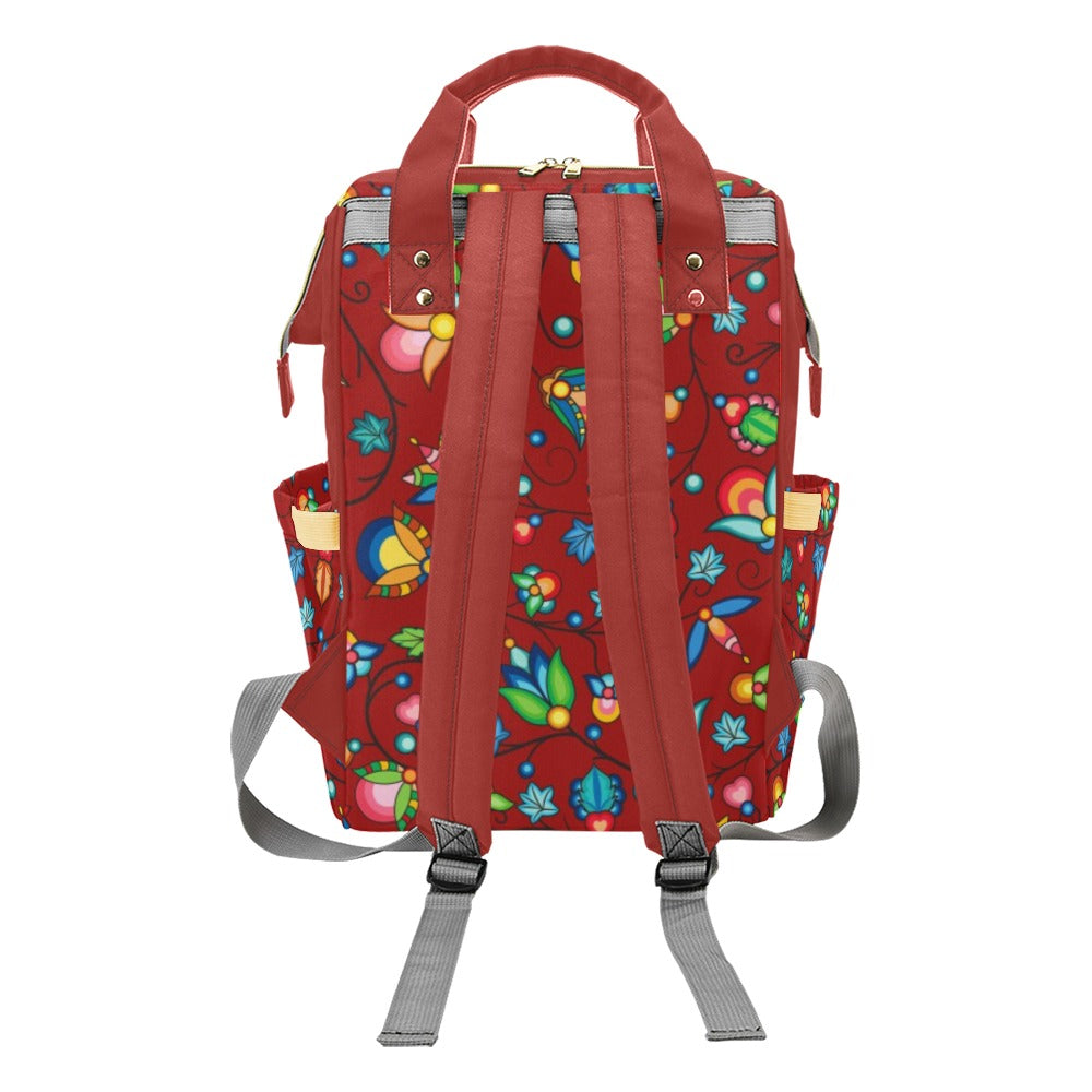 Prairie Plains Spirit Red Multi-Function Diaper Backpack/Diaper Bag