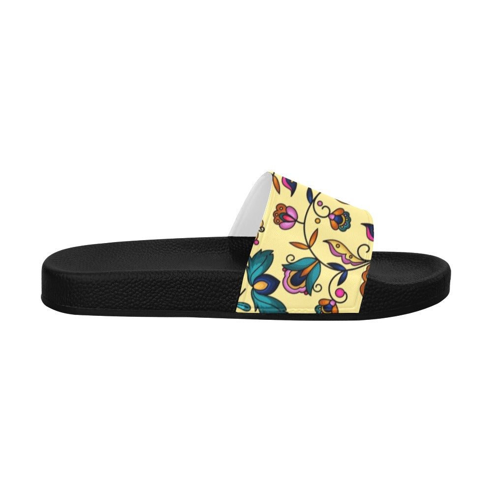 Copper Prairie Petals Yellow Women's Slide Sandals