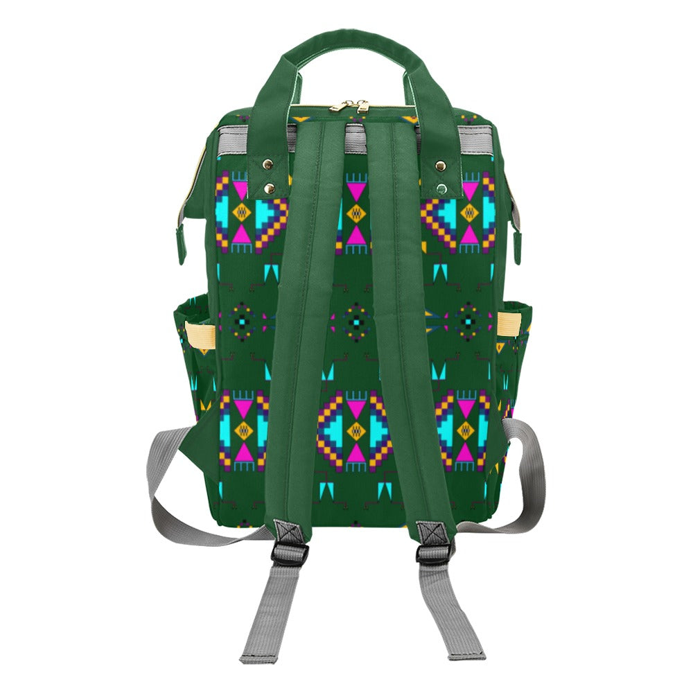 Rite of Passage Squash Leaf Multi-Function Diaper Backpack/Diaper Bag