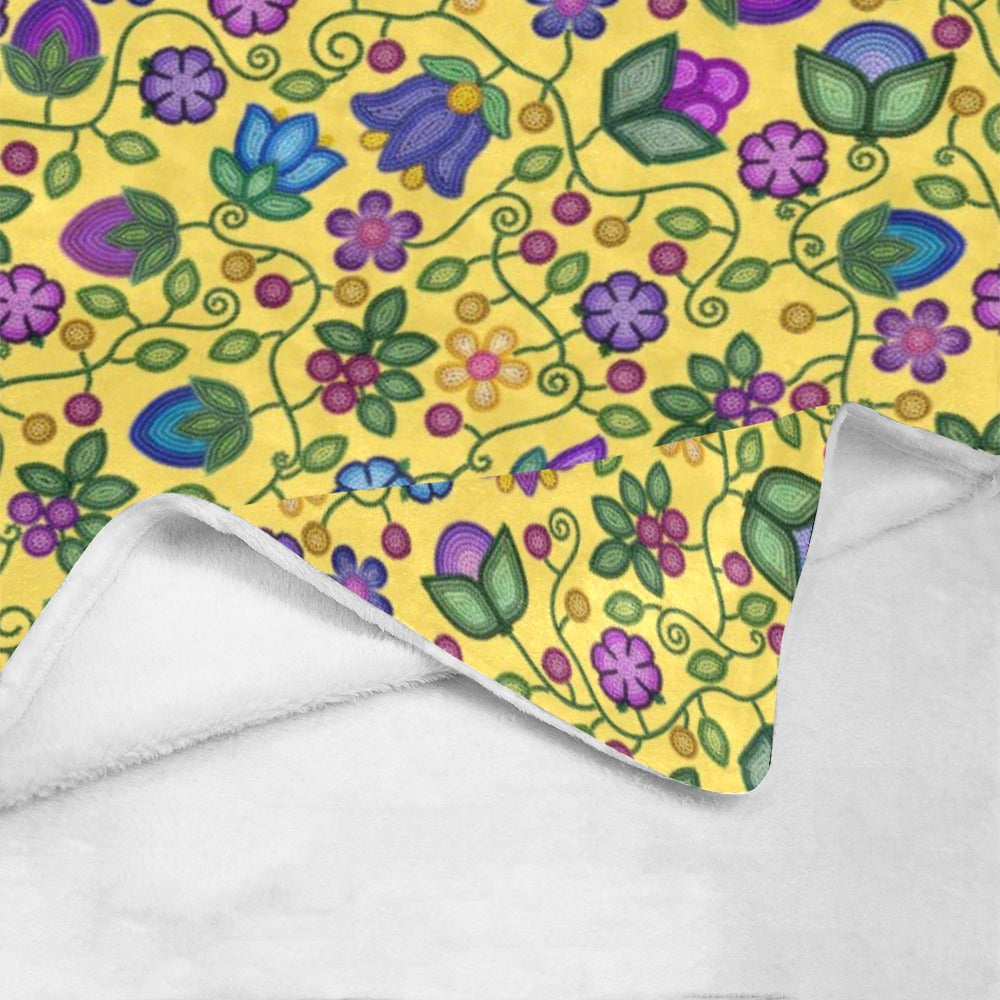 Bloom Uplift Yellow Ultra-Soft Micro Fleece Blanket 50"x60"