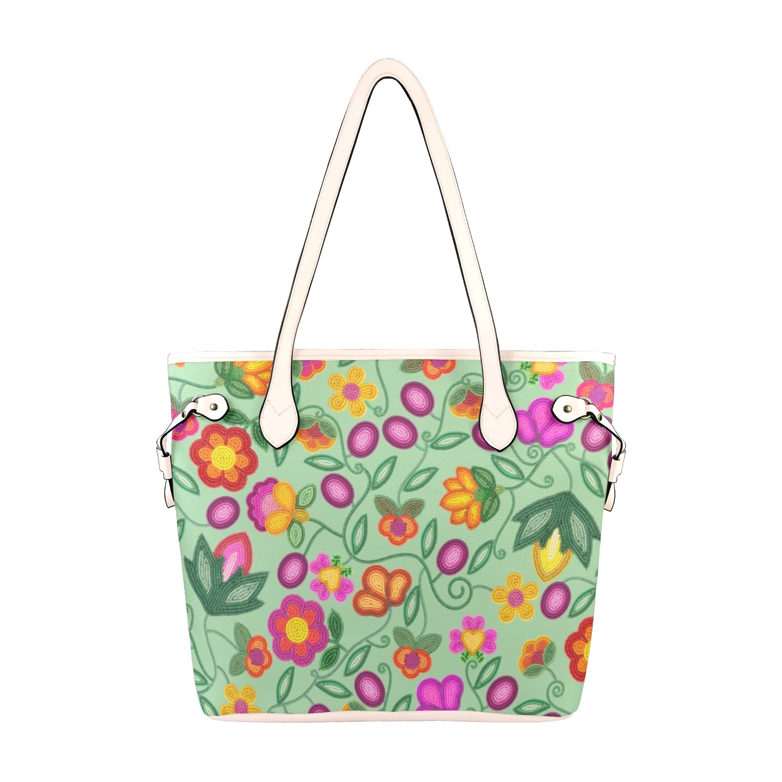 Boreal Bounty Green Clover Canvas Tote Bag