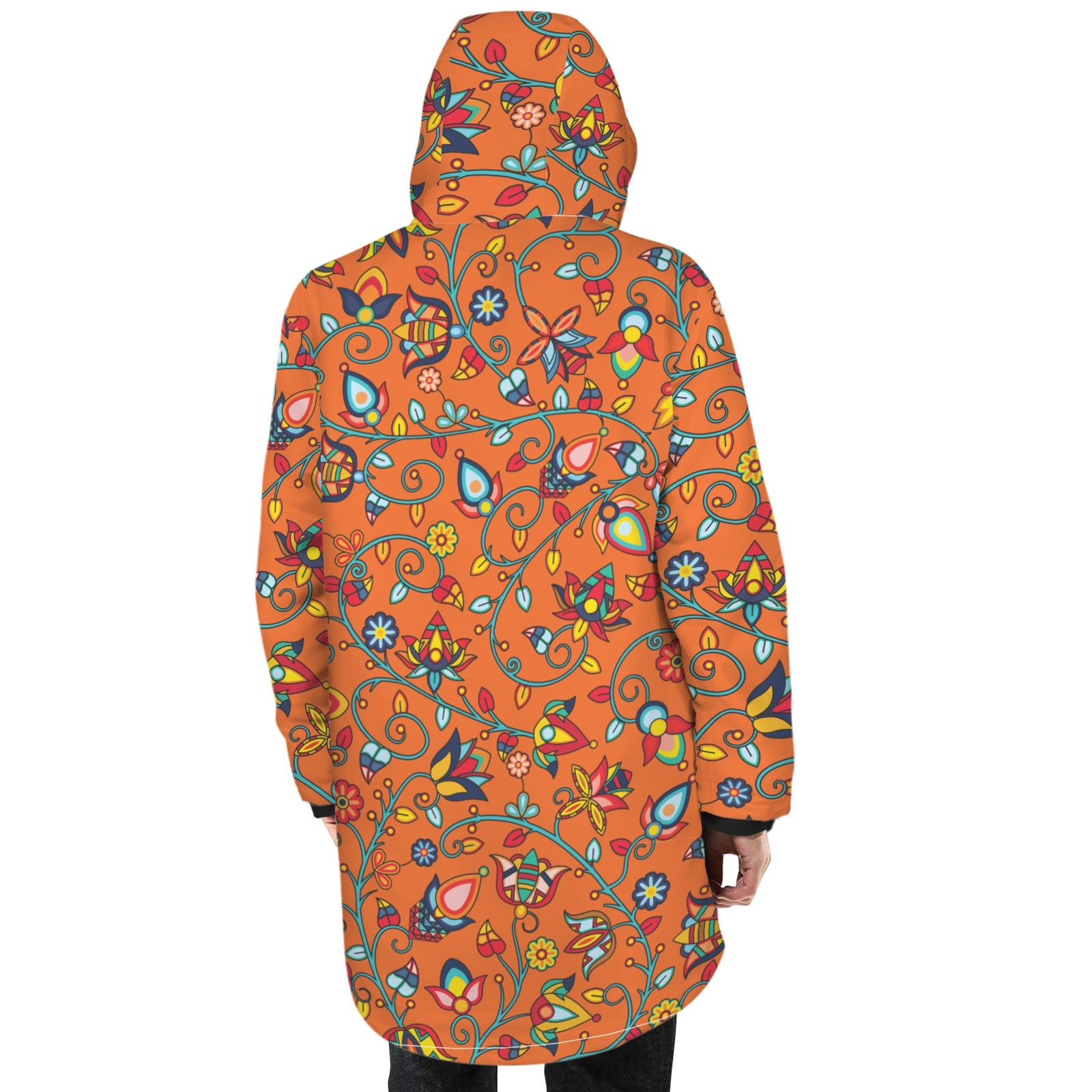 Thorny Path ECM Orange Unisex Sherpa Lined Hooded Coat