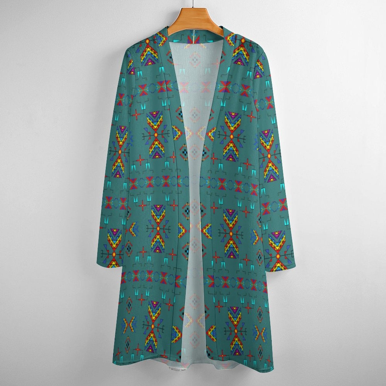 Rainy Chief Rainbow Teal Sky Cardigan