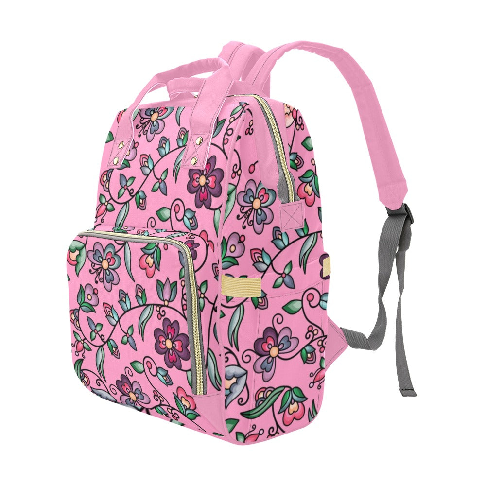 Amber Evening Garland Pink Multi-Function Diaper Backpack/Diaper Bag