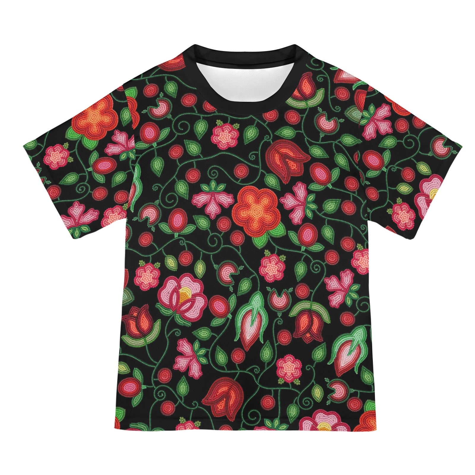Rose Reverie Black T-shirt for Women