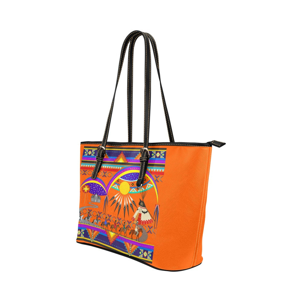 Seven Generations Medicine Leather Tote Bag/Large