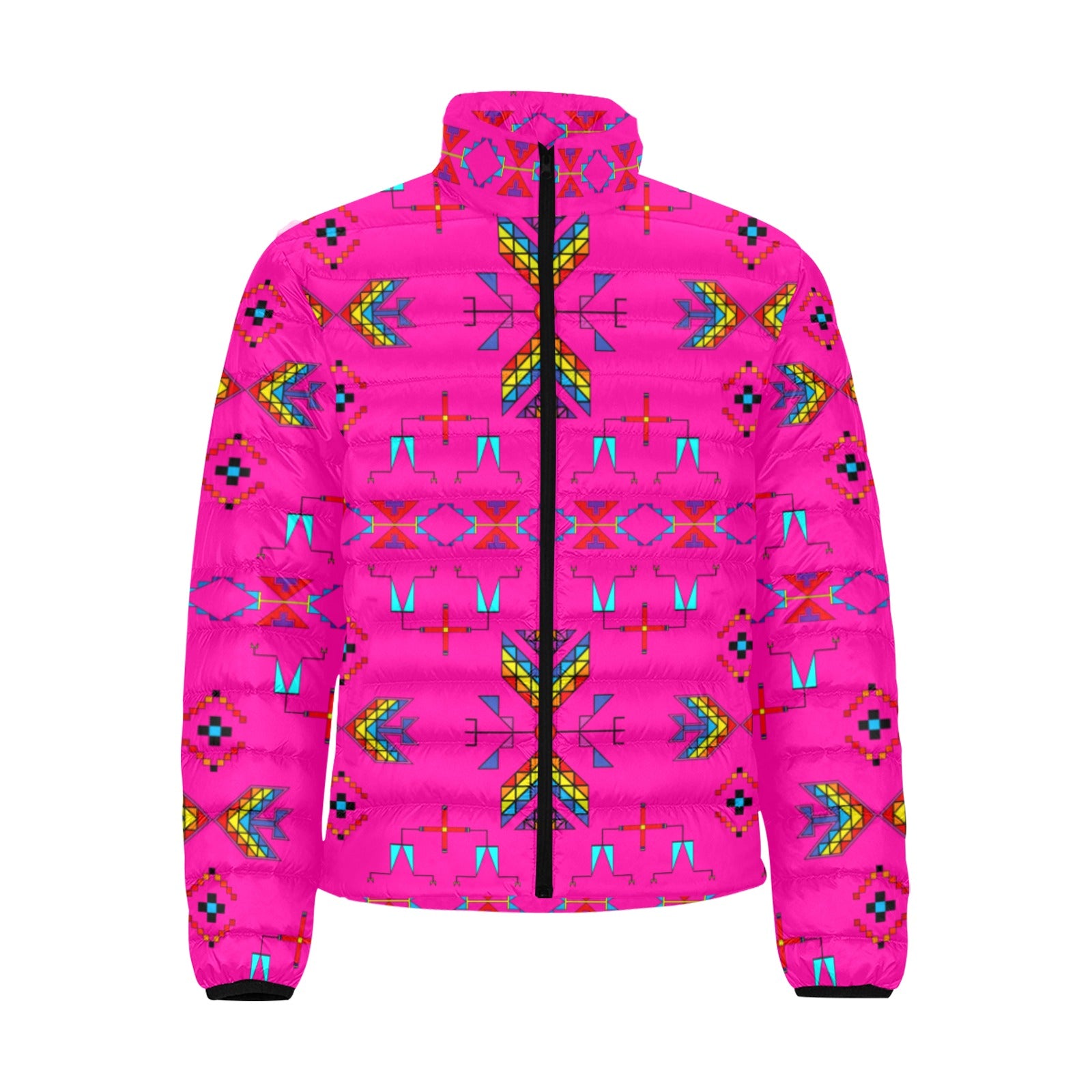 Rainy Chief Rainbow Hot Pink Men's Padded Jacket