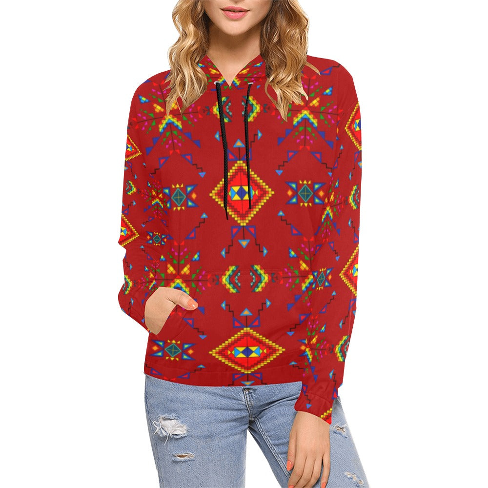 Buffalo Jump Red Hoodie for Women (USA Size)