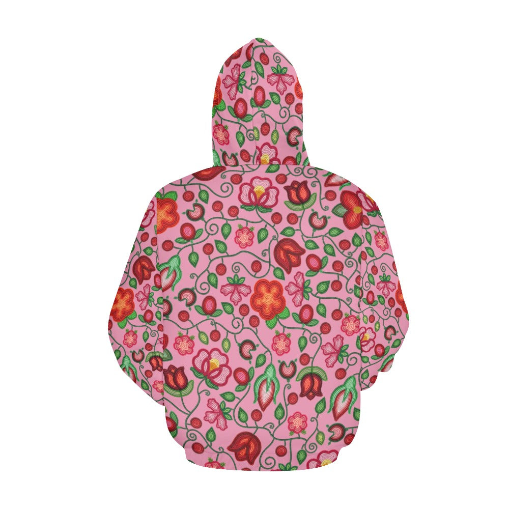 Rose Reverie Pink All Over Print Hoodie for Women (USA Size)