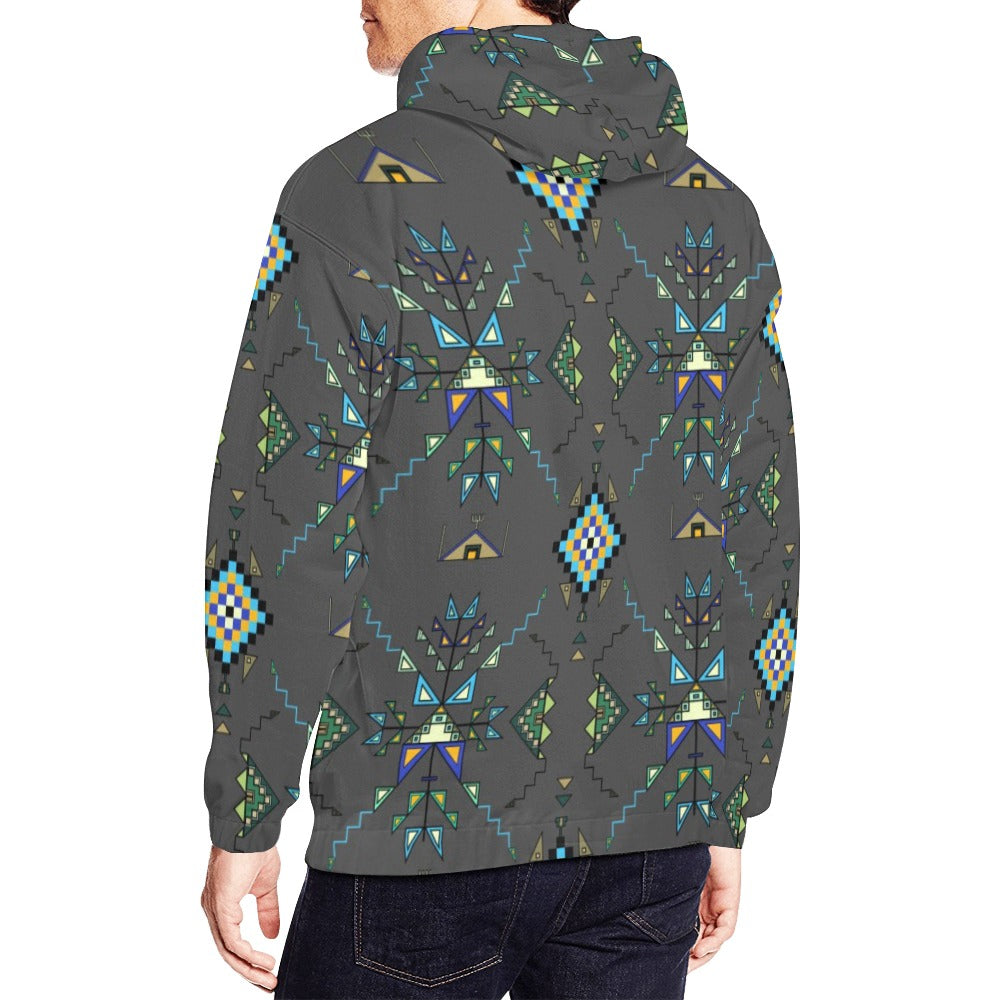 Bear Shield Gray Hoodie for Men (USA Size)