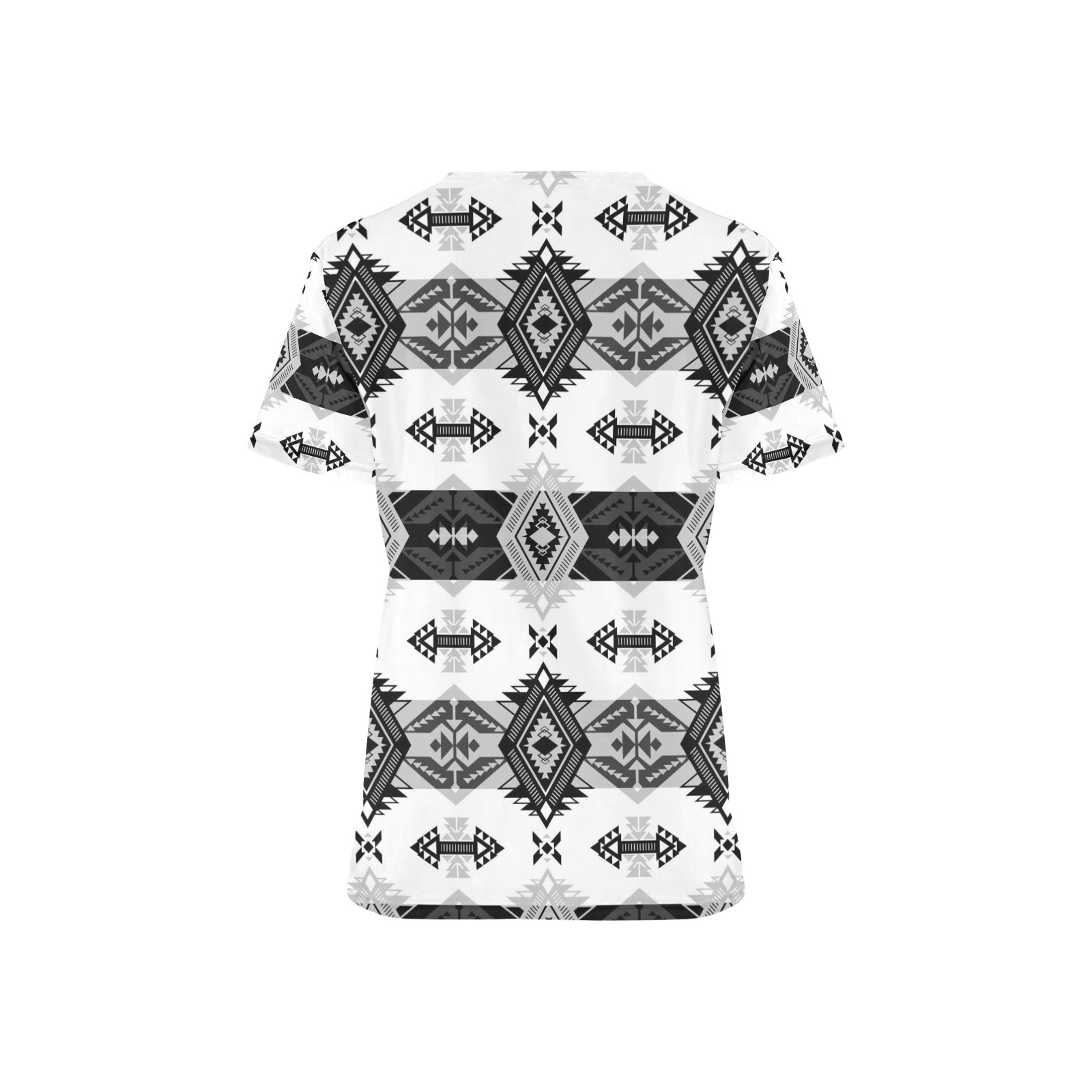 Sovereign Nation Black and White Scrub Top