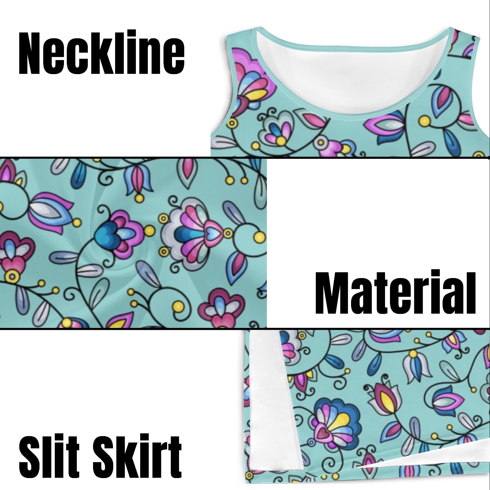 Autumn Bundle Blessing Turquoise Phaedra Sleeveless Open Fork Long Dress