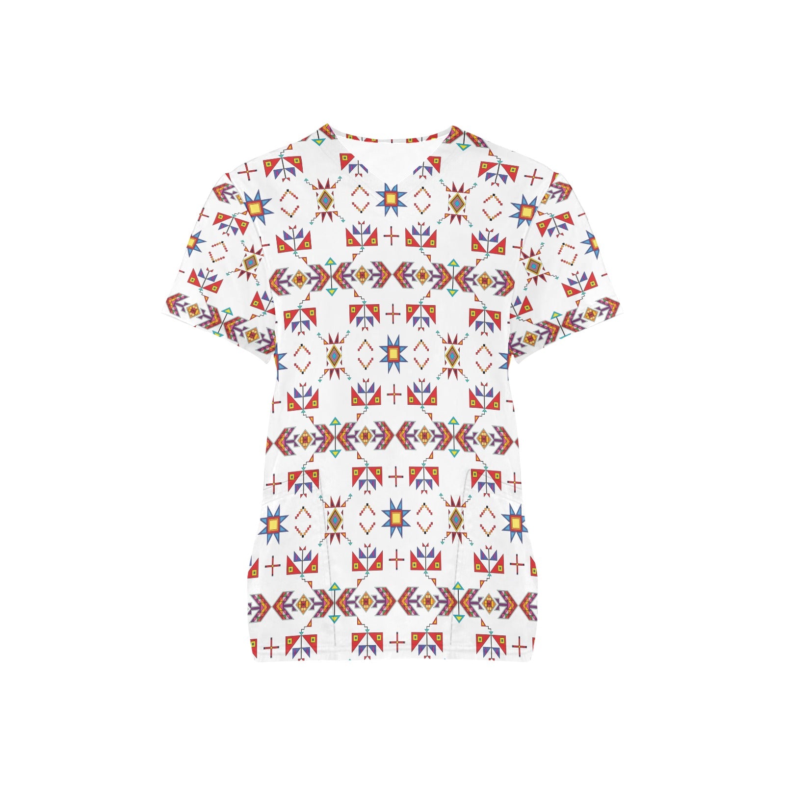 Scattered Generations White Scrub Top