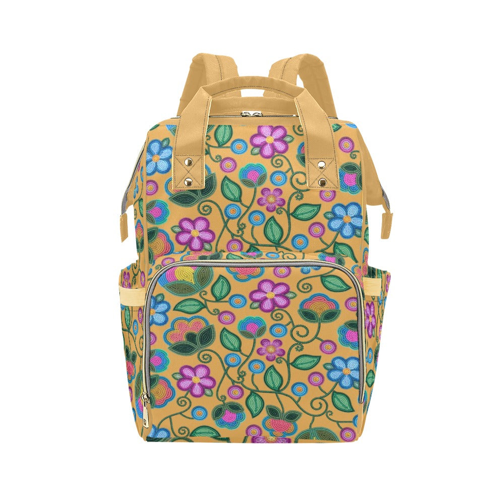 Turquoise Sunbeam Yellow Multi-Function Diaper Backpack/Diaper Bag