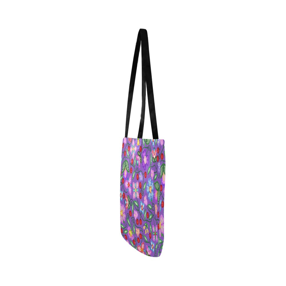 Petal Harmony Lavender Reusable Shopping Bag (Two sides)