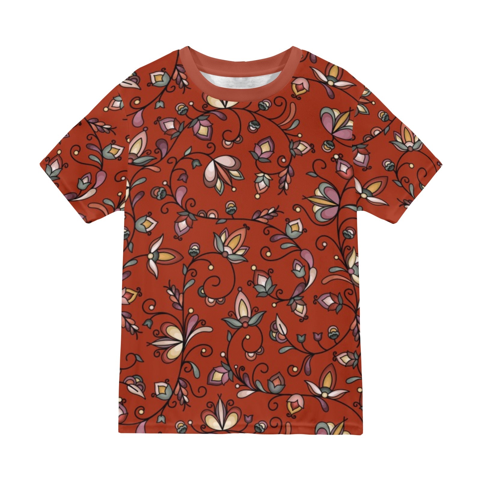 Burnt Sky Petals Red T-shirt for Men