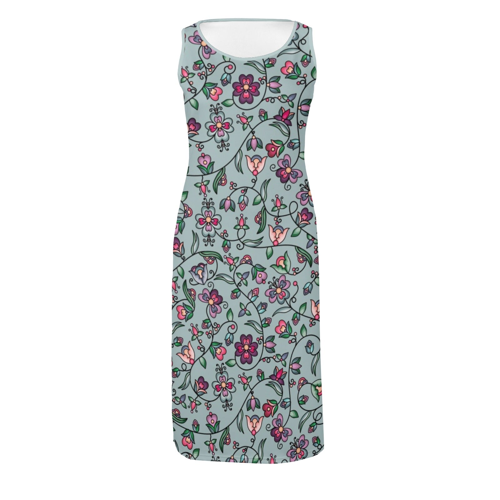 Amber Evening Garland Turquoise Phaedra Sleeveless Open Fork Long Dress