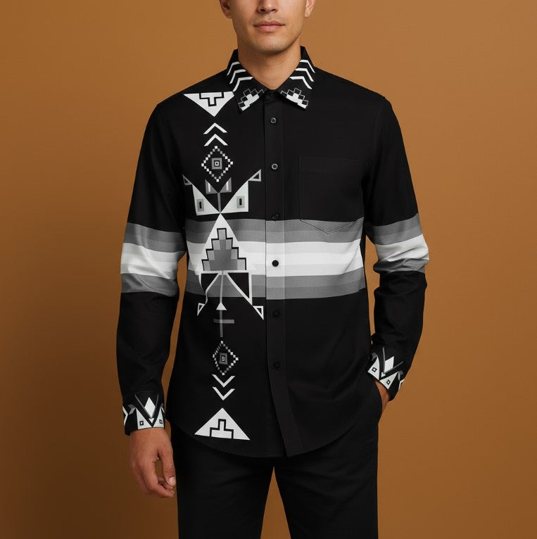 Owl Watcher Men's Casual Dress Shirt