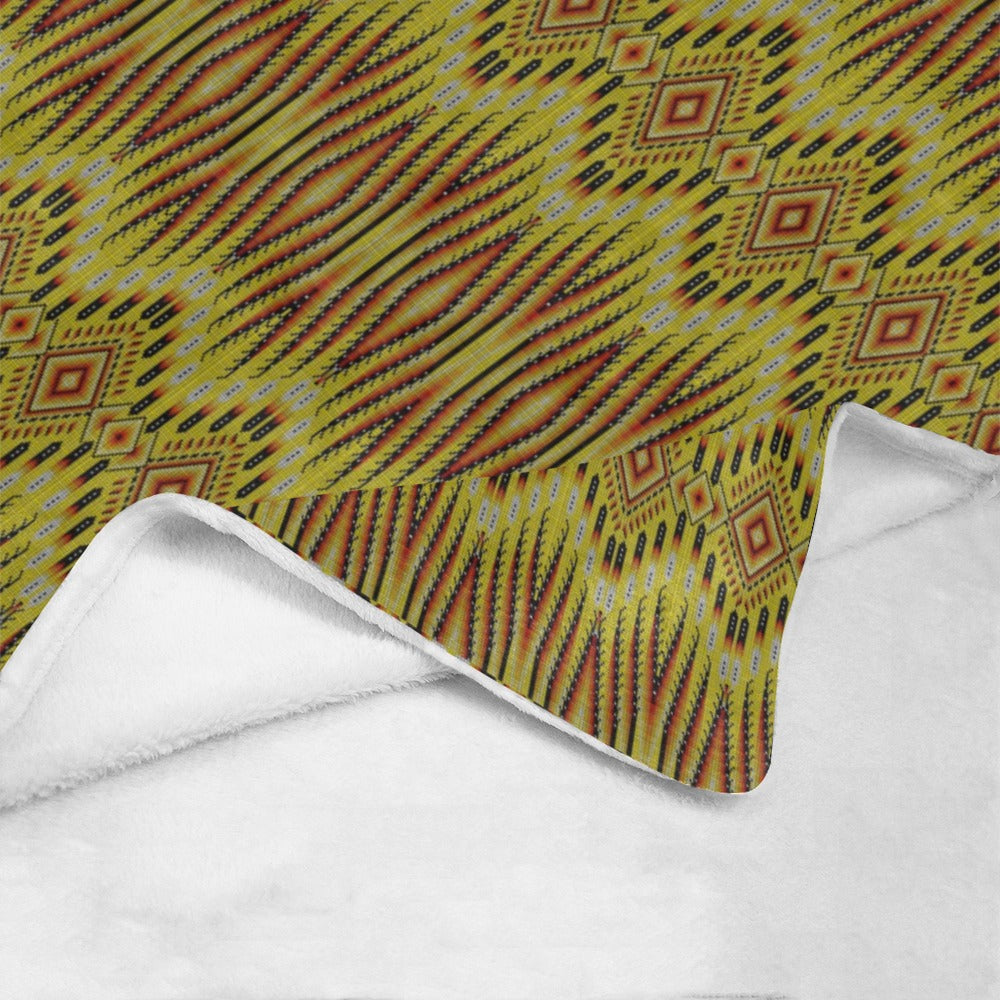 Fire Feather Yellow Ultra-Soft Micro Fleece Blanket 50"x60"