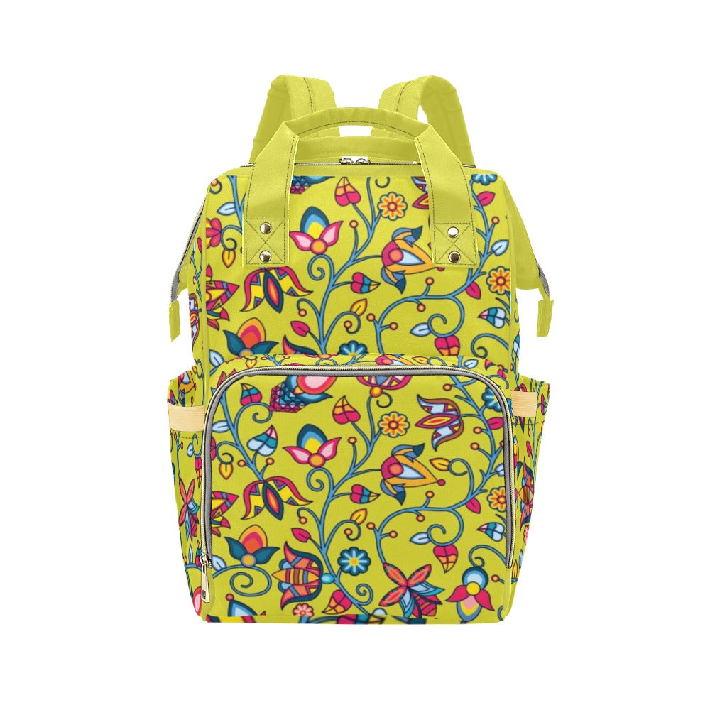 Thorny Path Yellow Grass Multi-Function Diaper Backpack/Diaper Bag