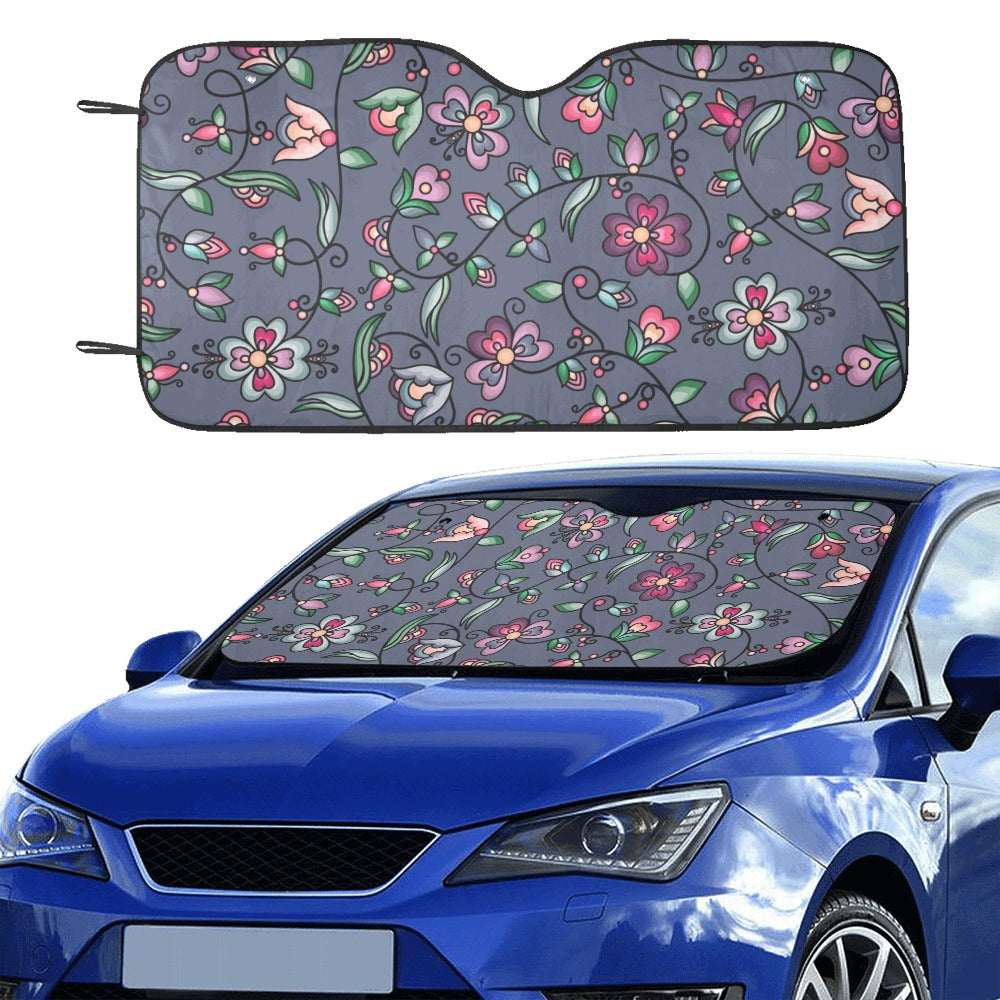 Amber Evening Garland Blue Car Sun Shade 55"x30"