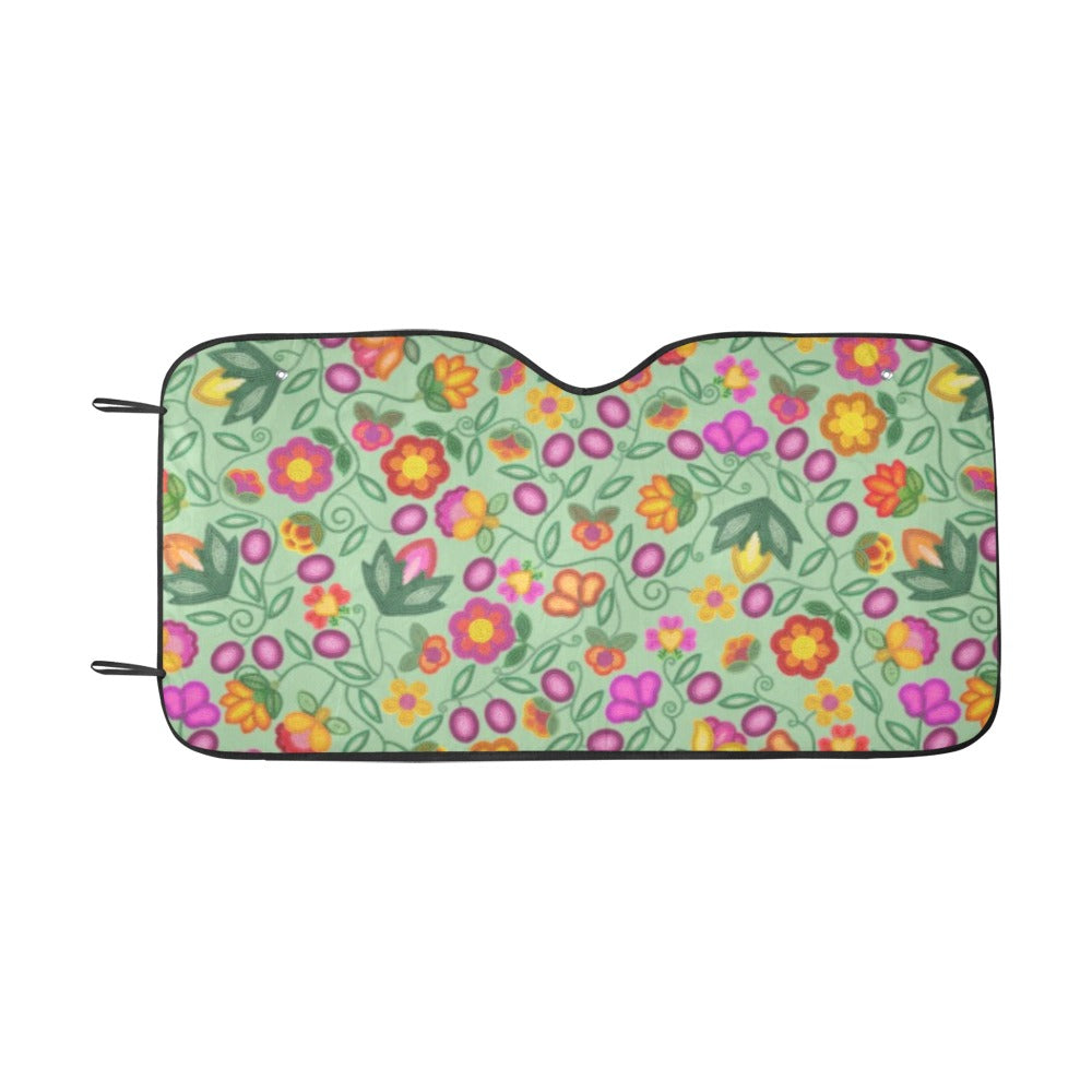 Boreal Bounty Green Car Sun Shade 55"x30"