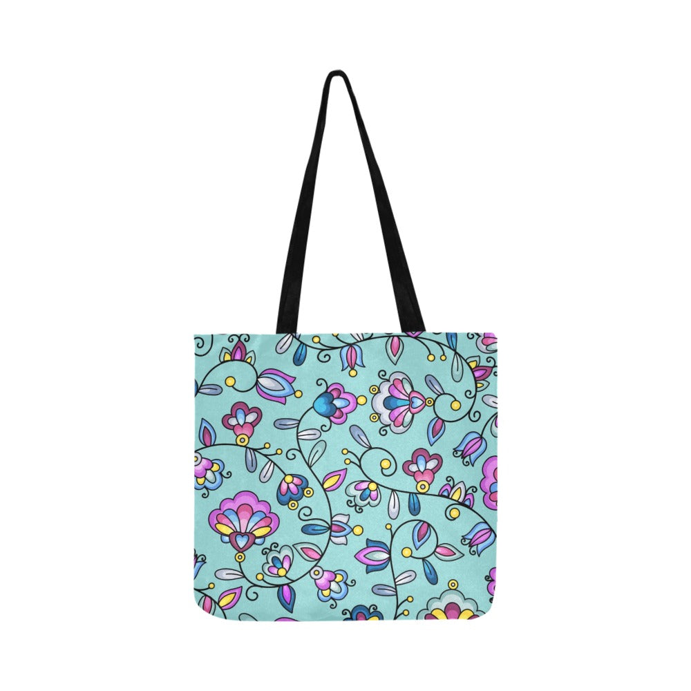 Autumn Bundle Blessing Turquoise Reusable Shopping Bag (Two sides)